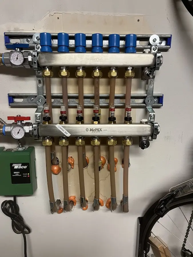 Plumber performing Gas Line Installation at a residential property in Iowa Falls